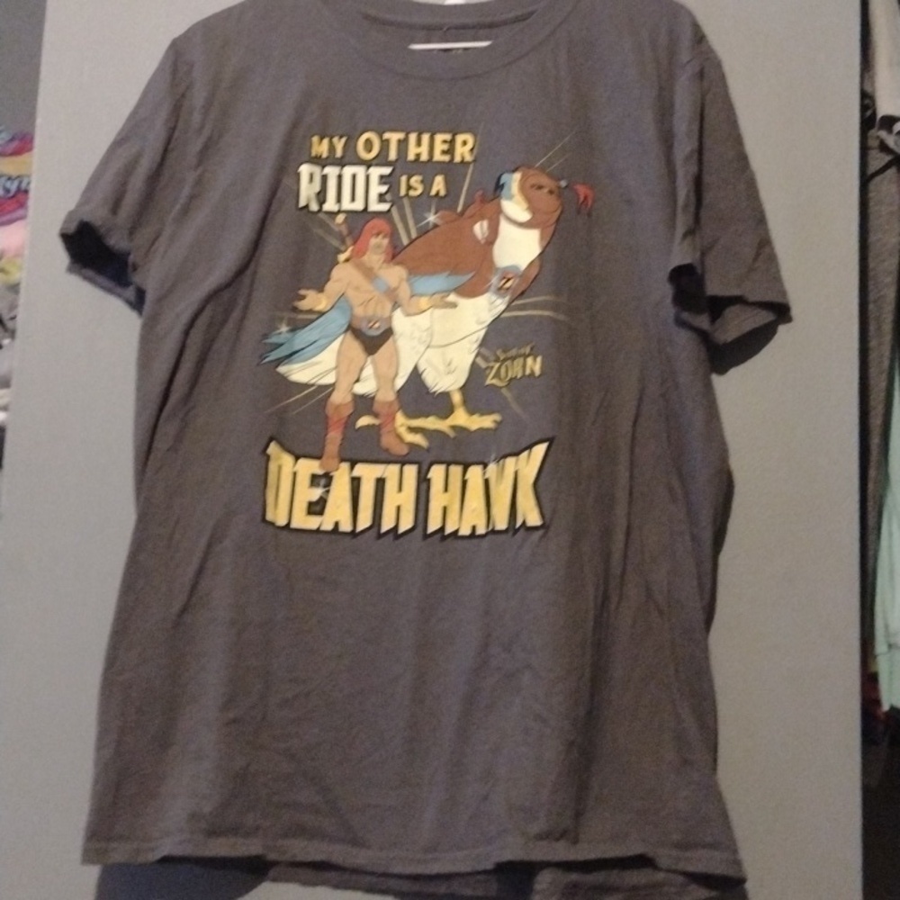 Funko POP Son of Zorn T-Shirt Mens Large Gray My Other Ride Is A Death Hawk